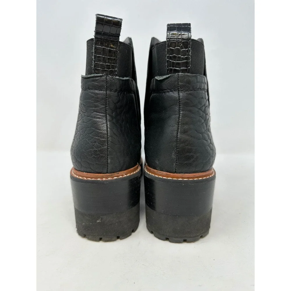 Vince Camuto Dendra Wedge‎ Leather Boots Black 8